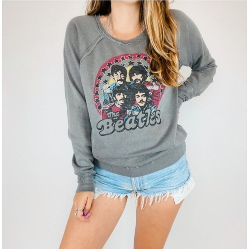 Junk Food Beatles Crewneck Sweatshirt Size Medium